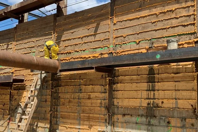 Grouting and injection work on site